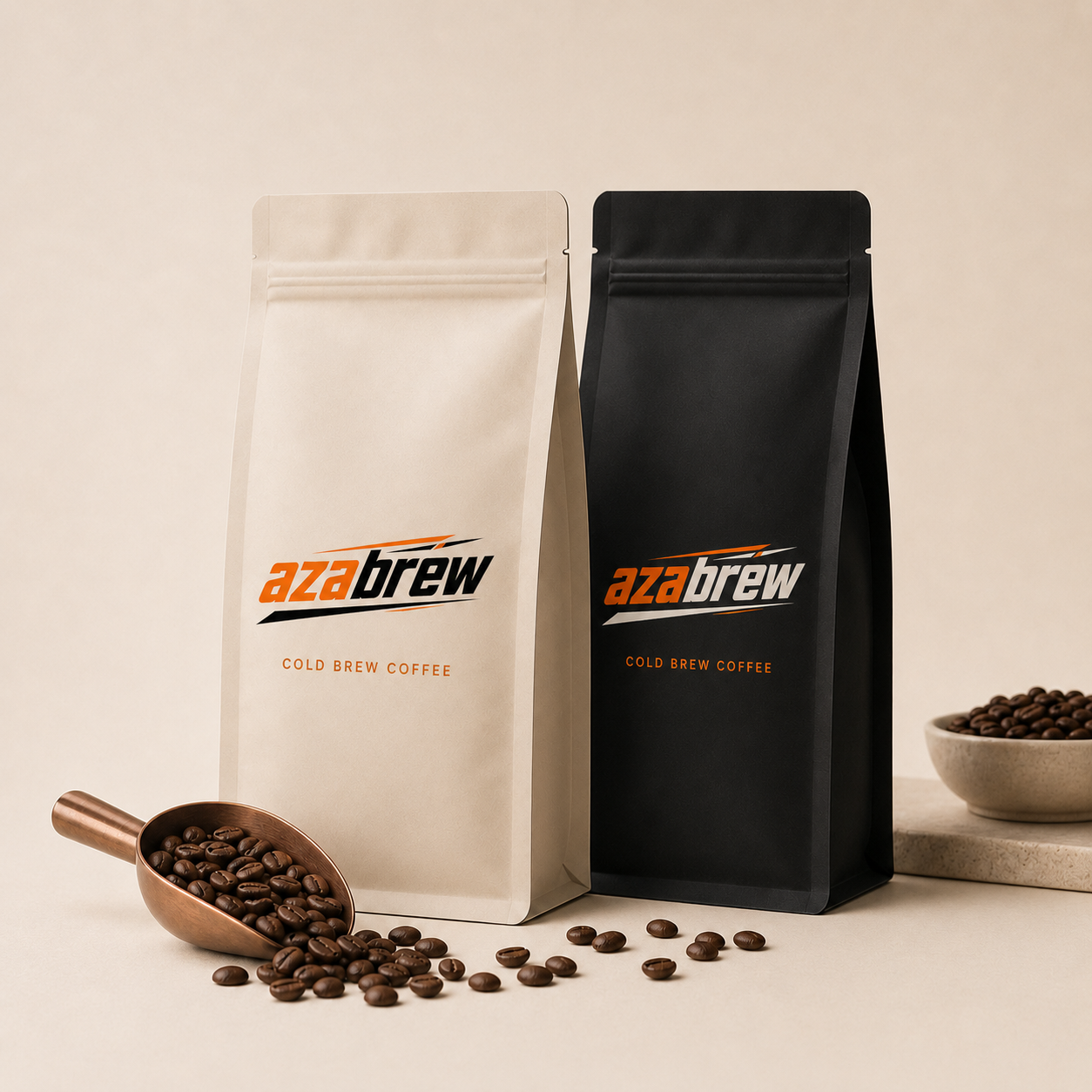 AZABREW whole bean coffee product concept