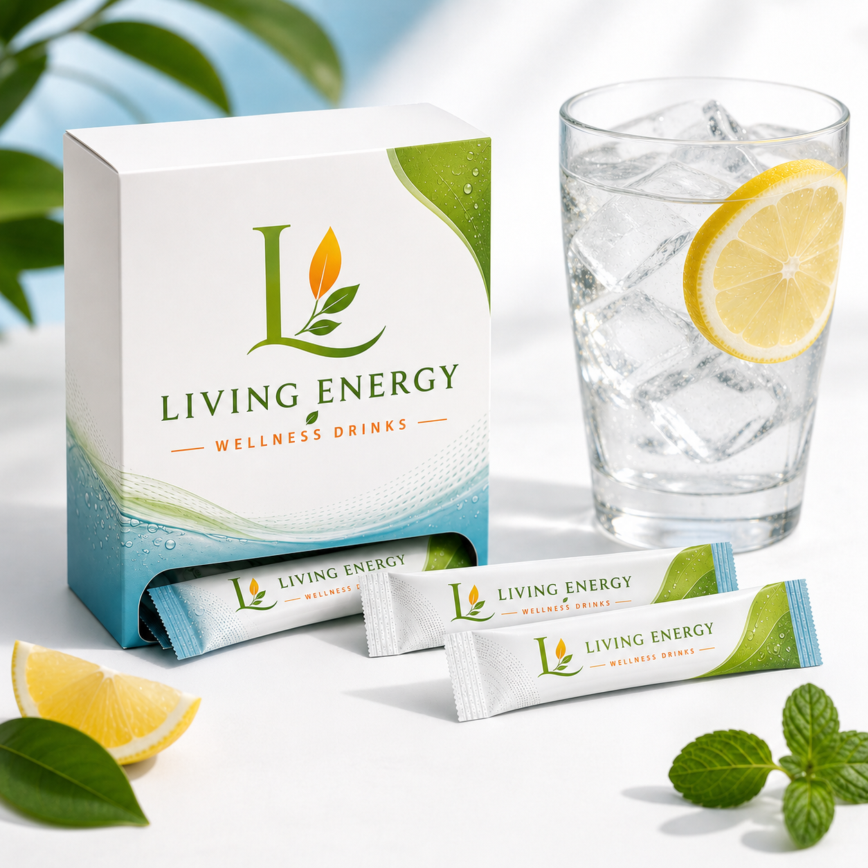 Living Energy hydration drink product concept